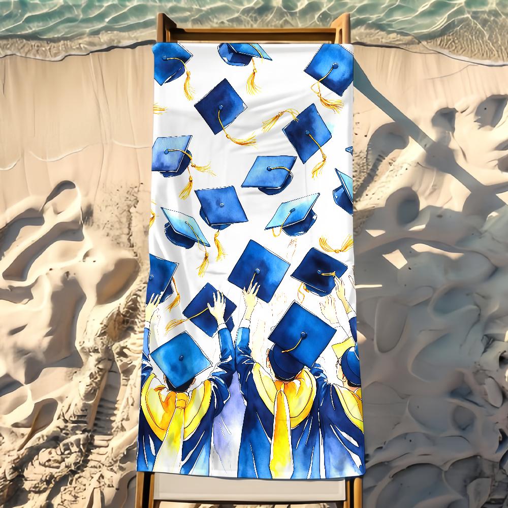 2026 Graduation Season Towel Beach Shower Bath Travel Lightweight Skin Friendly for Pool Camping Cruise Summer