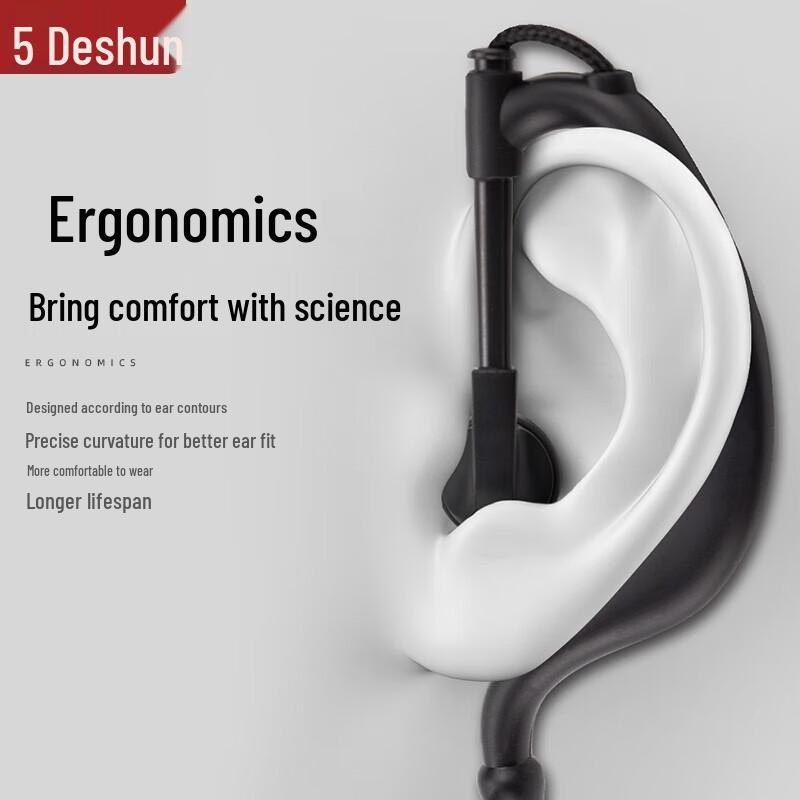 DESHUN K-Head Kabelgebundenes Walkie-Talkie Ohrstück (CN-Version)