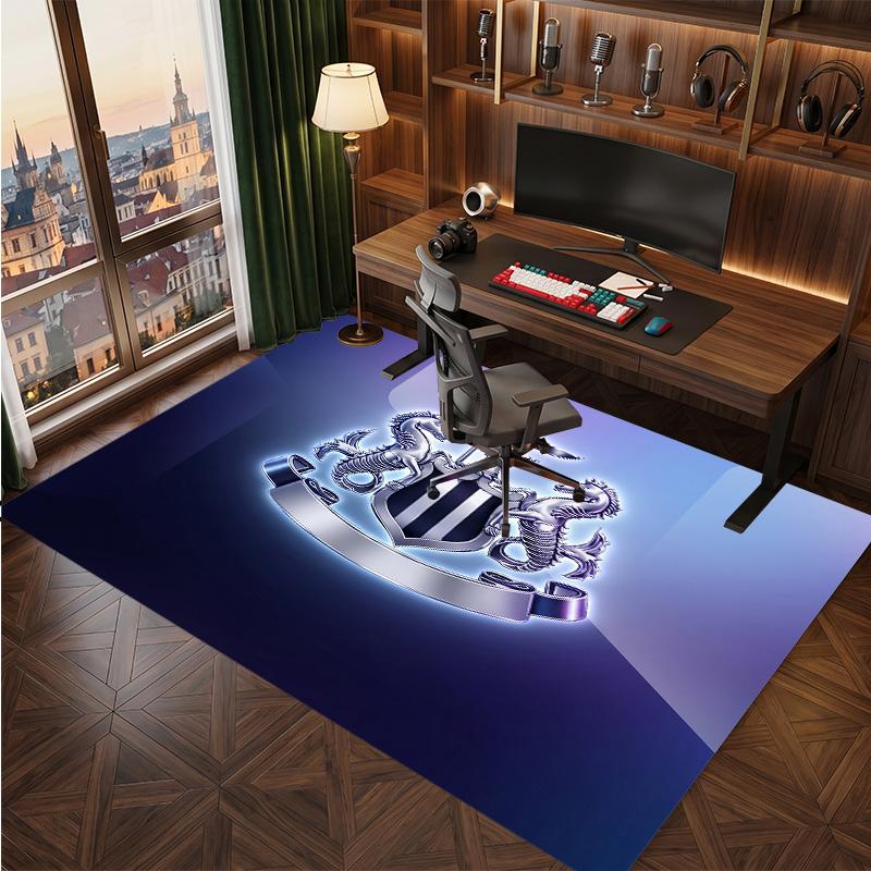 Tappeto in Velluto di Cristallo con Stampa di Calcio del Newcastle United, Comodo Assorbente d'Acqua Antiscivolo Tappeto per Pavimento Interno