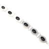 Black Onyx Gemstone 925 Sterling Silver Jewelry Handmade Bracelet8" Gift For Mom RB-4-15