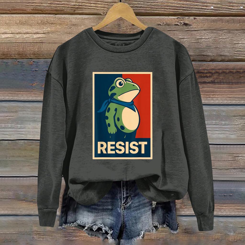 Women's Fashion Daily Versatile Casual Sweatshirts Long Sleeve Round Neck Top Sweatshirts