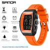 SANDA Men's Multifunctional Barrel-Shaped Sports Watch - Waterproof & Fashionable with Single Display Timing