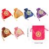 Drawstrings Bag Fu Word Embroidered Multipurpose Elegant Portable Gift Bags Artsy Pouches Wedding Christmas Household