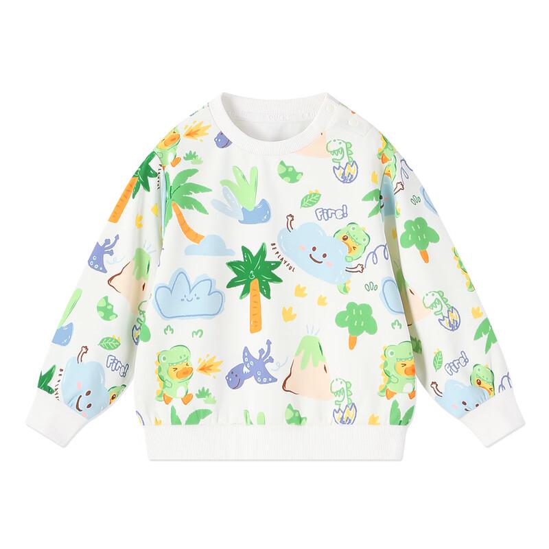 B.Duck Boys' Dinosaur Pullover Sweatshirt