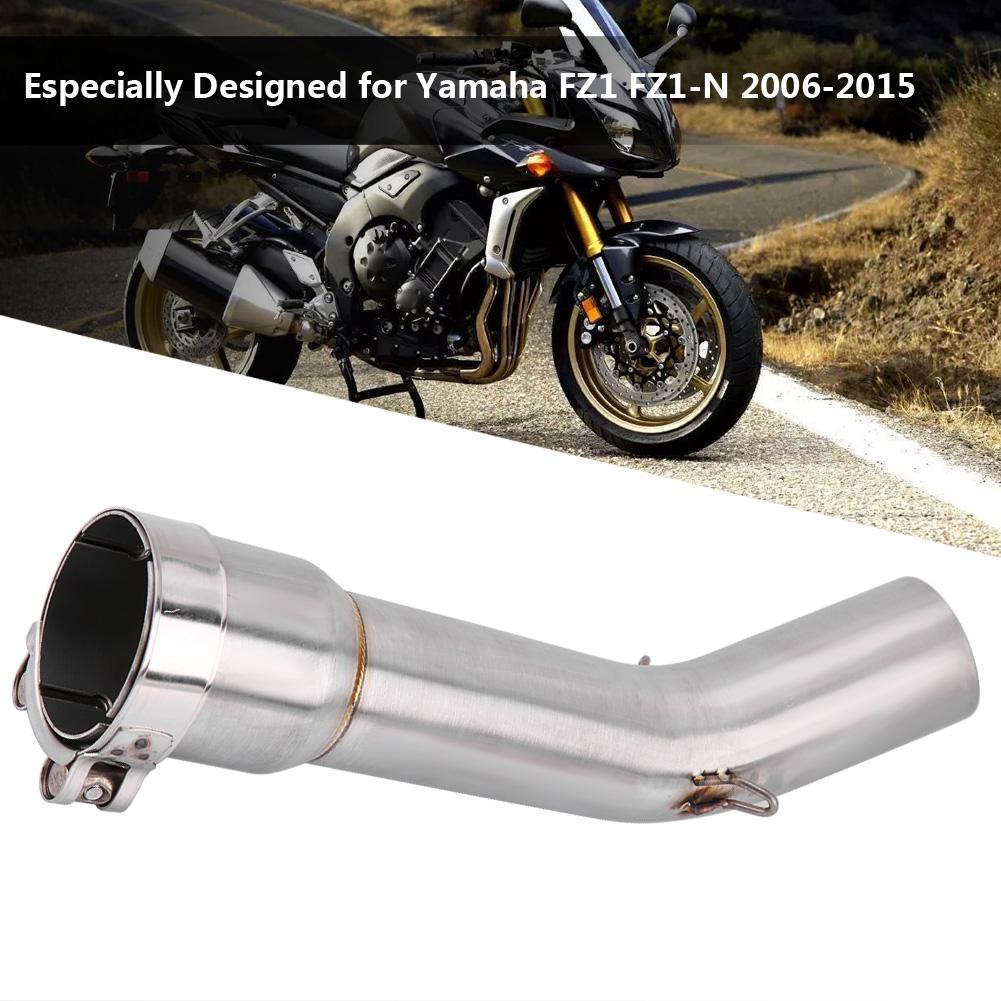 Motorcycle Full Exhaust System Middle Pipe Link Connect for Yamaha FZ1 FZ1 N 2006 2015