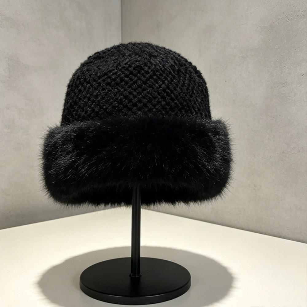 Solid Color Winter Hat Plush Fisherman Hat New Berets Outdoor