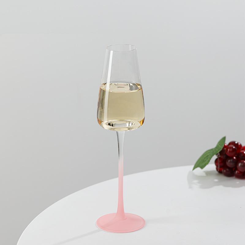 European Style Gradient Burgundy Crystal Goblet Wine Glass