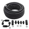 15Ft 6AN Braided Transmission Coolers Hose Line for 4L60E 4L65E Automobile 6AN Steel Braided Cable