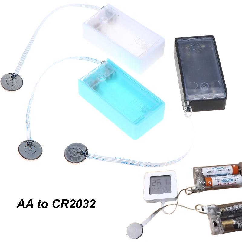 CR2032 to AA Battery Adapter 1Pcs 5X0.15mm Non-Destructive Modification for Holiday String Lights Decorative Electronic Ornaments