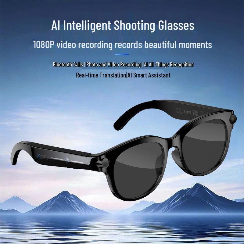 KI-Smartglasses M89: Black Tech, Übersetzung, Aufnahme, Fotografie, 800W HD-Pixel-Kamera, Multifunktional.