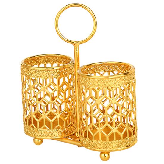 Chopsticks Holder Exquisite Space-saving Wrought Iron Hollow Design Utensil Caddy for Kitchen