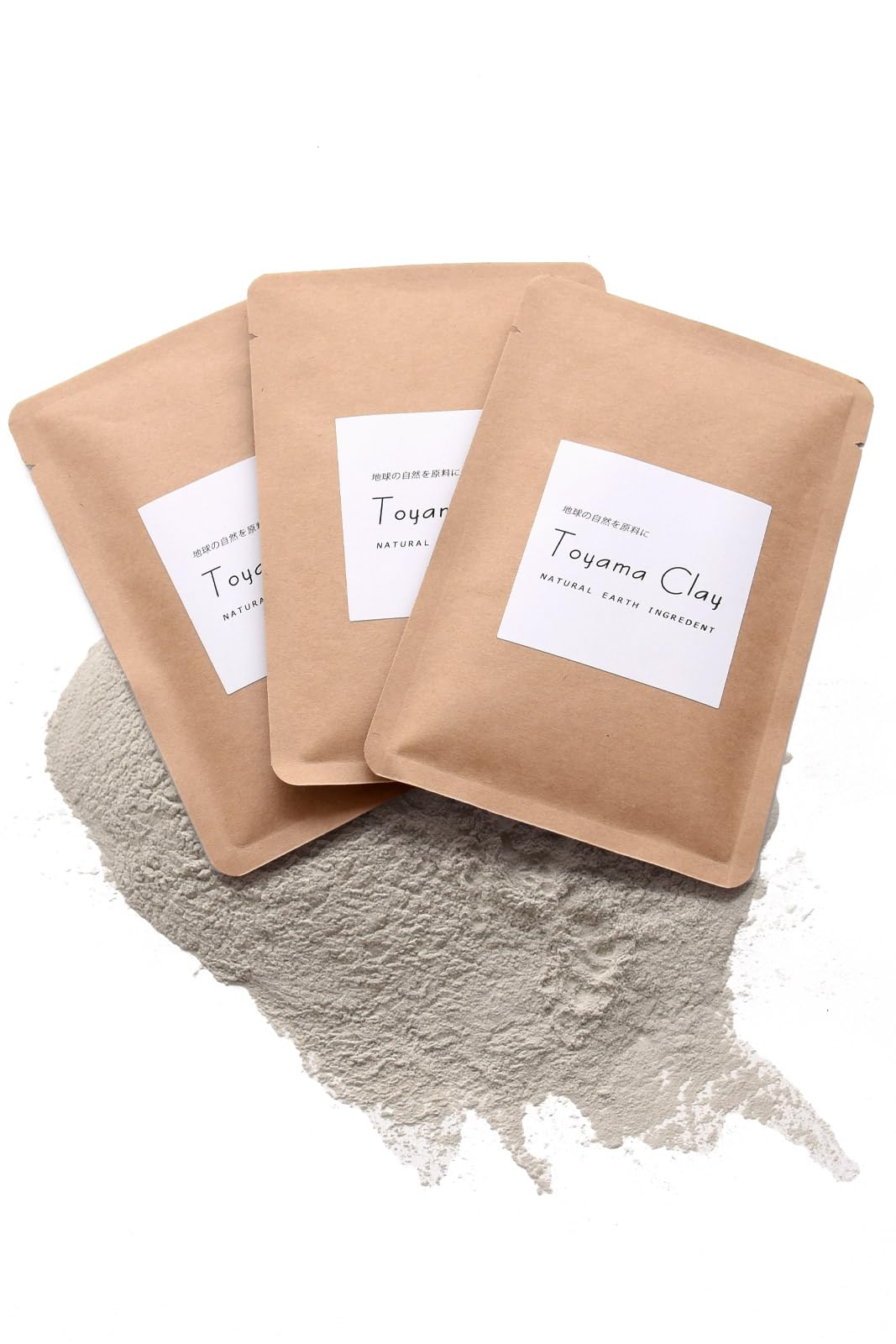 

Toyama Clay Mud Face Hair Premium Clay Powder from Toyama Prefecture x 3 Pack, Pack, Pack, (30g bags)