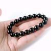 and Onyx and Black Agate Natural Stone Power Stone Inner 21cm Men's Women's Bracelet, 10mm, Circumference Approx.