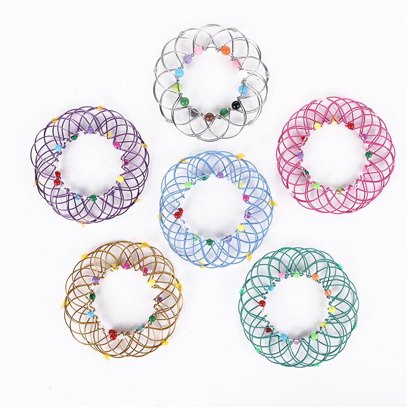 36 Variations Soft Steel Circle Flower Basket Fingertip Toy Stress Relieving Flexible Magic Antistress Fidget Children Gift