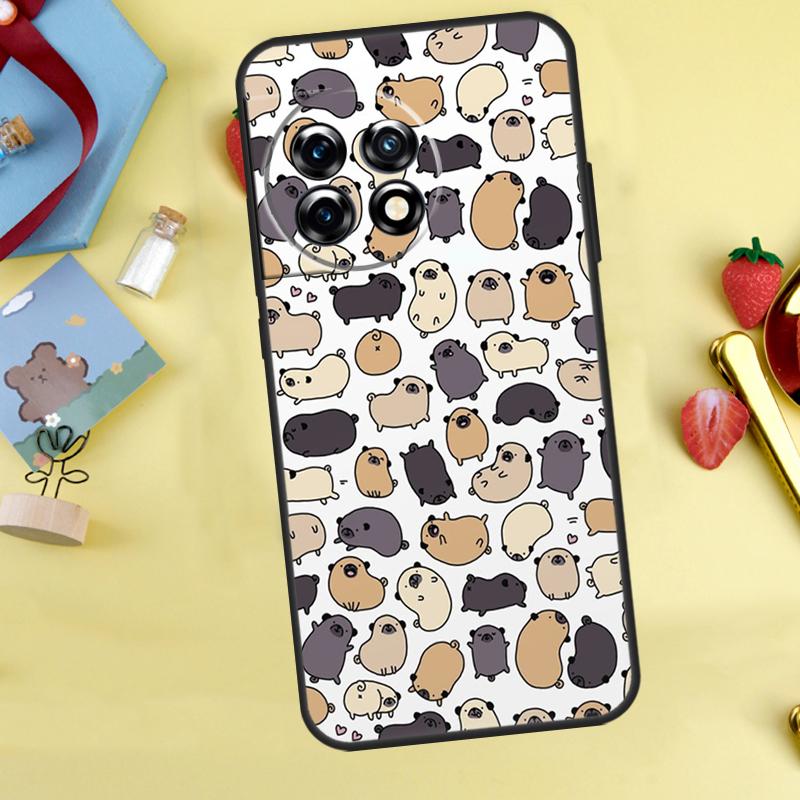

Funny Pug Dog Case For OnePlus 15 13 13R 13T 12 12R 11 10 9 10R 10T 8T Nord 5 CE 4 2 3 Lite N20 N30 Cover OnePlus Nord CE5