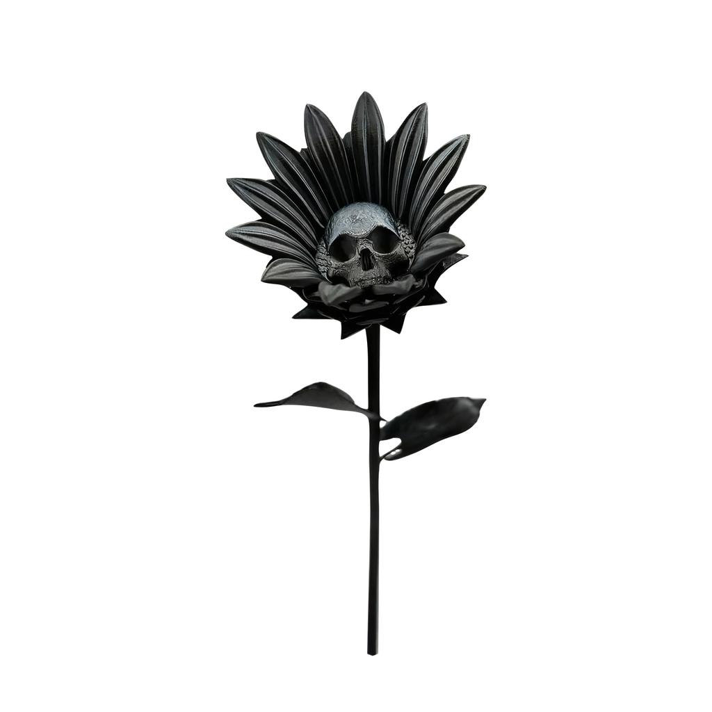 Sunflower Skulls Flower Decoration Halloween Decoration Plant Statue