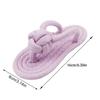 Handmade Braided Cotton Rope Dog Toy Slipper for Small Puppies Chew Resistant Dental Cleaning Teeth Healths Playing Fun