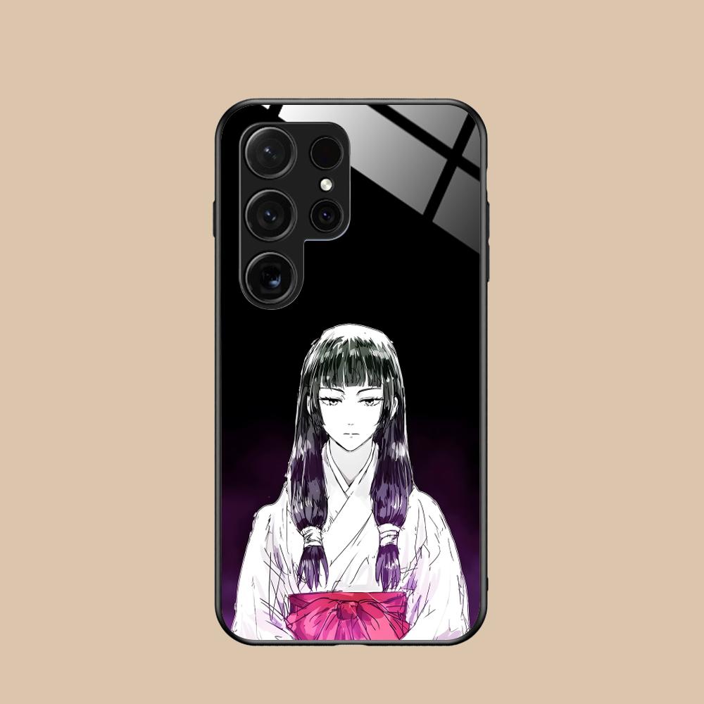 JJK Utahime Iori Glass Mobile Phone Case for Samsung Galaxy S26 S25 S24 S23 S22 S21 S20 Note20 Plus FE Ultra Colorful Cover