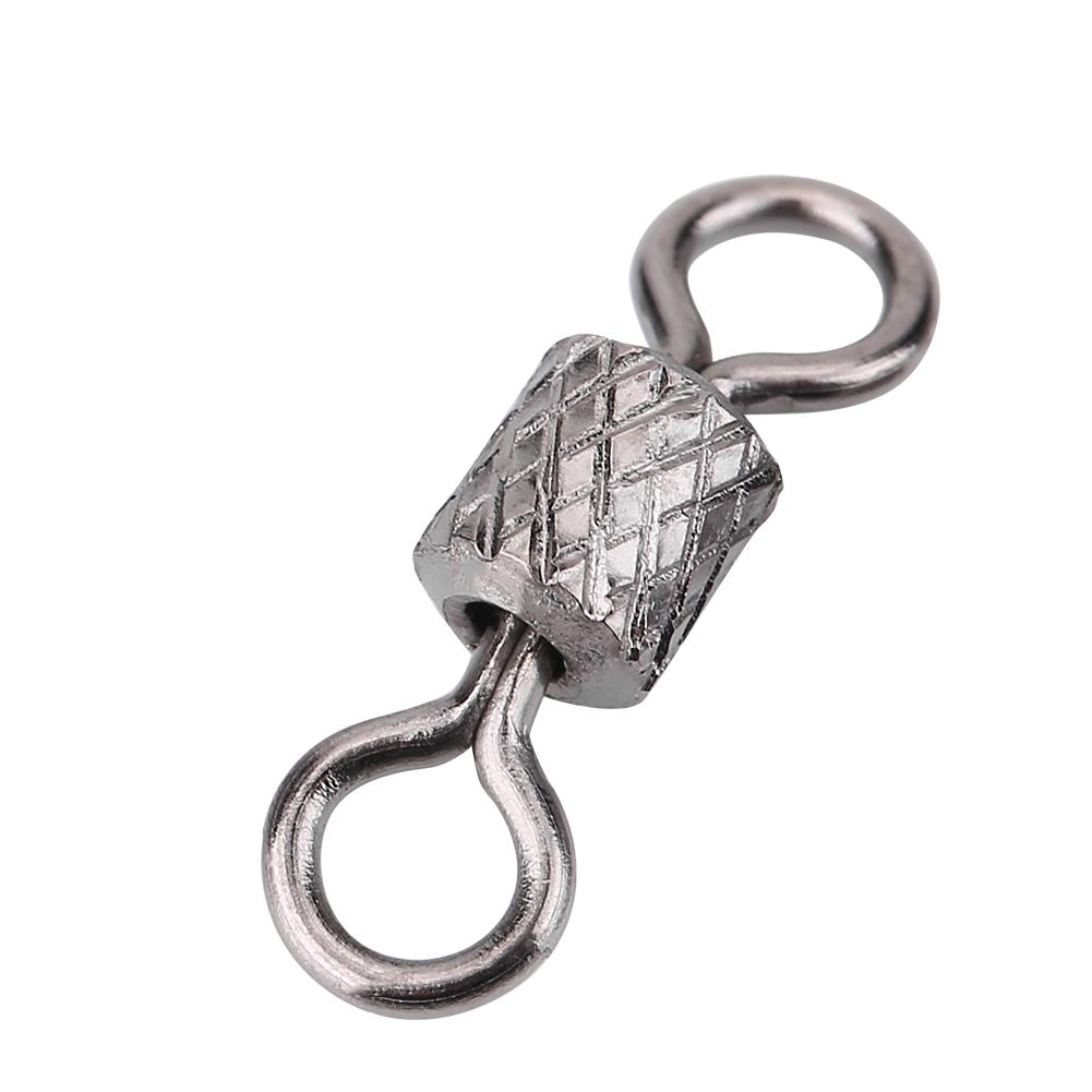 100 szt. Wysokiej Wytrzymałości Miedziane Krętliki Baryłkowe z Pierścieniem Obrotowym Akcesorium Wędkarskie (2 #)