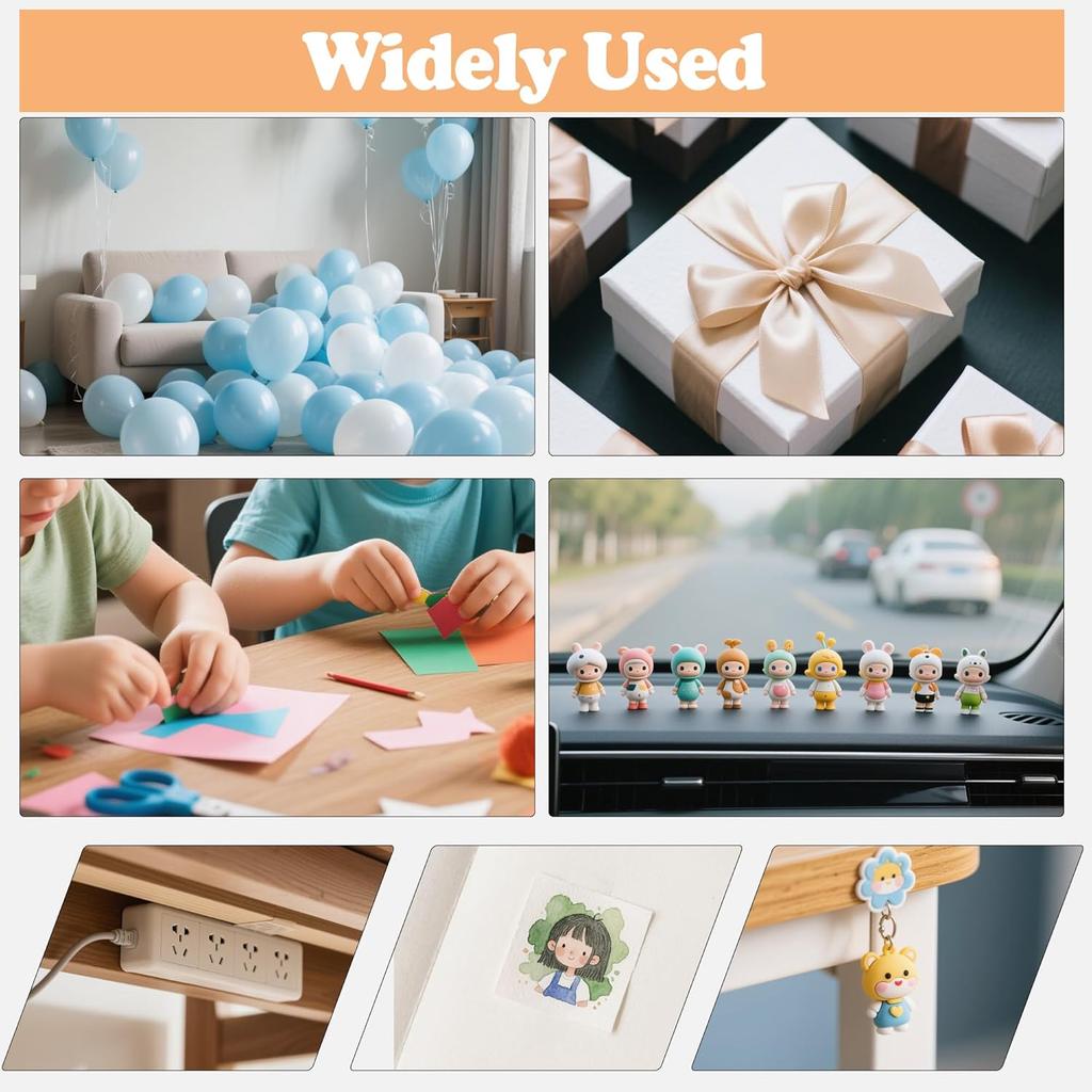 520PCS Double Sided Tape Removable Strong Adhesive Dots Heavy Duty Sticky Pads Putty No Traces Clear Sticky Tack for Picture, Poster, Art Craft,