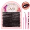 Natural D-Song Single Cluster False Eyelashes 10-18Mmdiy Segmented Grafting Plume Thick Eyelashes