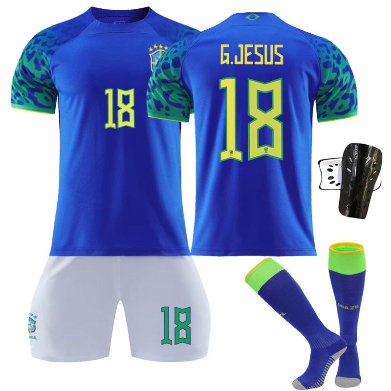 2223 Brazilië Uit Blauw Nr. 20 1018 Voetbaltenue Set