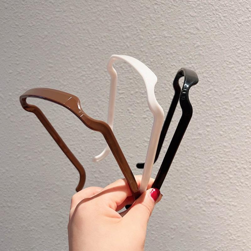 Fashion Acrylic Hairband Glasses Design Square Curly Thick Hair Headband Keep Your Hairstyle Secure and Unnoticeable