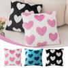 Valentine's Day Pillow Cover 17.7x17.7 Inch Heart Design - Cozy Throw Cushion Case For Bedroom, Sofa & Couch, Perfect Home Decor For Love & Romance