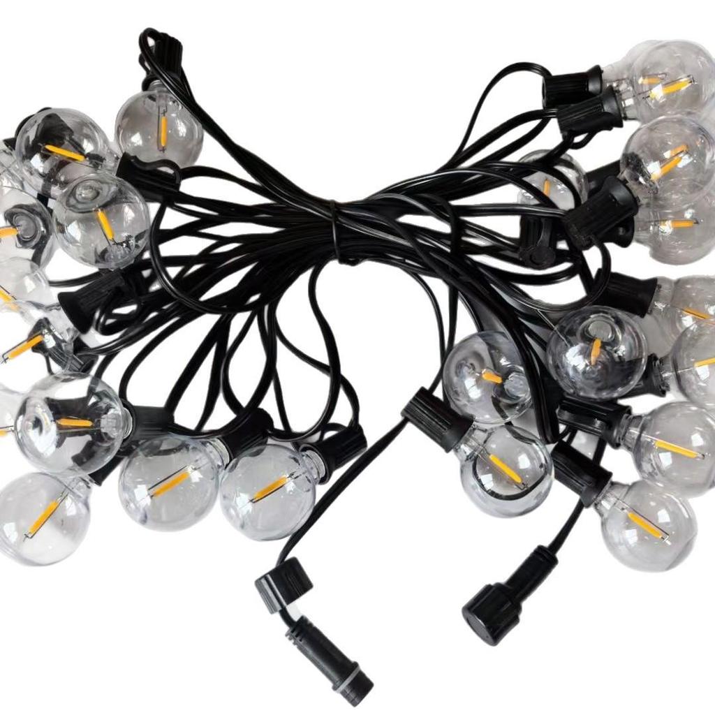 Waterproof G40 Solar Garden String Lights for Outdoor Decoration and Camping