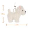 West Highland Cute Soft Animal Keychain Plush Suitable for Men and 13cm [Apricot Lamb] Toy, Women, Backpack, Wallet,