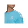 Adidas Real Madrid Football Sports Round Neck Short Sleeve T-Shirt Men Tops Light-Blue GL0051