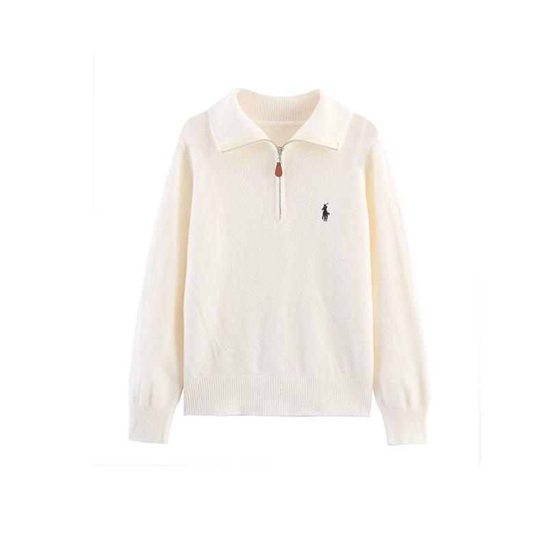 Damen High-End Pullover mit halbem Reißverschluss - Herbst/Winter Einfarbig, Gemütlicher Lässiger Stil Top