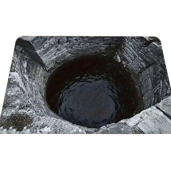 3D Dírkový koberec Realistická bezedná jáma Podložka na podlahu Zábavný koberec s optickou iluzí s protiskluzovou podložkou pro vstupní prostor obývací pokoj koupelnu