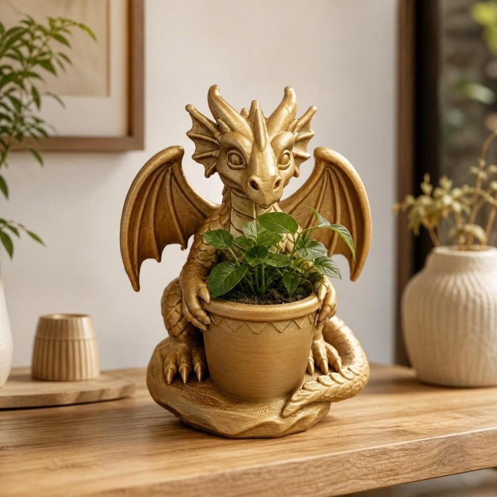 Home Decoration Succulent Plant Flowerpot 3D Printed Dragon Statue Dragon Planter Pot Table