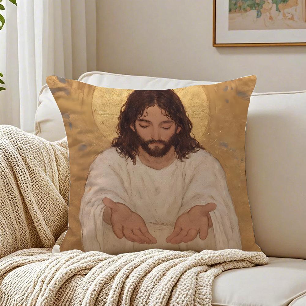 Classic Religious Art JJesus Christ Cushion Cover Pillowcase Antidustmite Living Room Sofa Decor Cushion Room