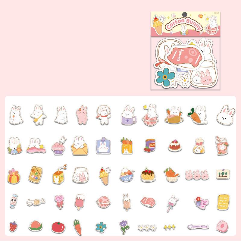 40pcs/set Cute Animal Sticker Cartoon Phone Case Decorative Stickers Girls DIY Journal Stickers Kids Stationery Stickers