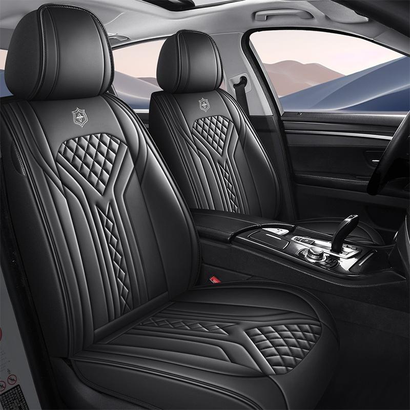 All-Season Universal Car Seat Cushion, Full-Coverage Car Seat Cover, Wear-Resistant Faux Leather Car Seat Cover, 5-Seater Car Cushion