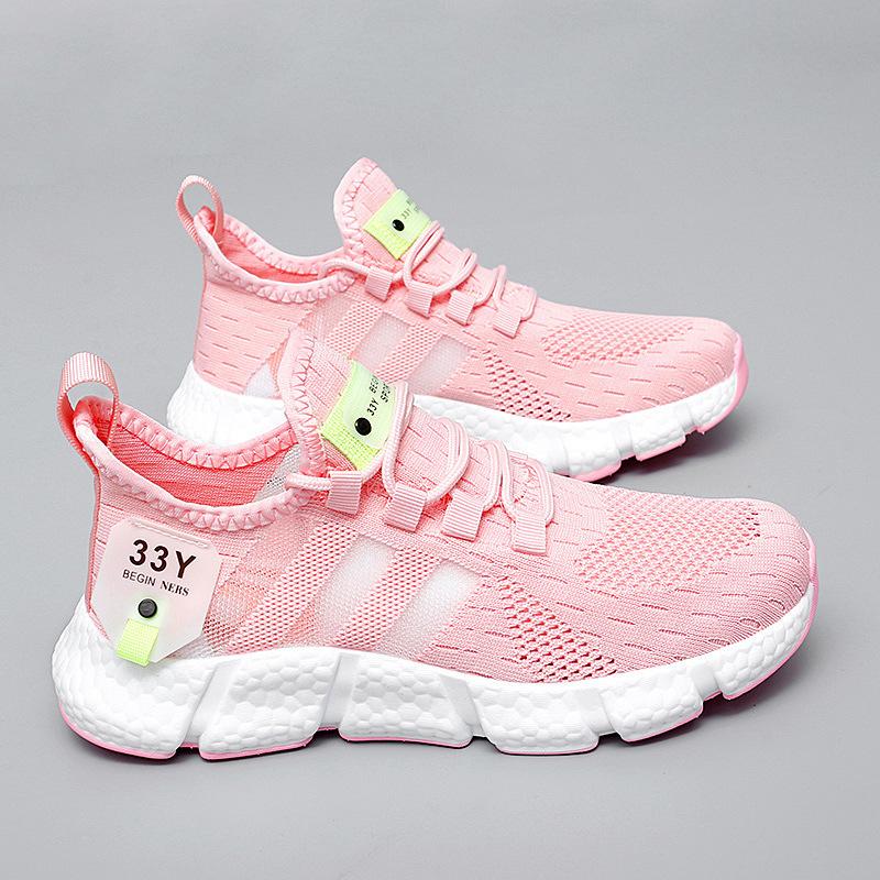 

Couple sneakers, Putian quality, really explosive, summer three-bar shoes, flying knitted face, Kanye casual women s running shoes, men 37
