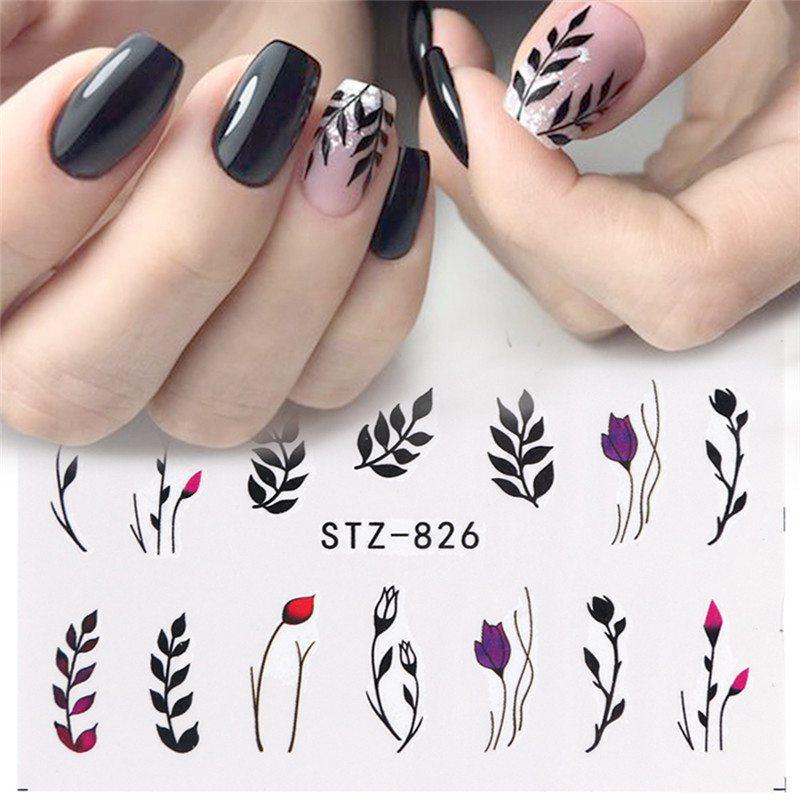 

Transfers Summer Stickers Pretty Exquisite Fashion Nail Art Elegant Trees Leaf Water Decals Tropical Palm