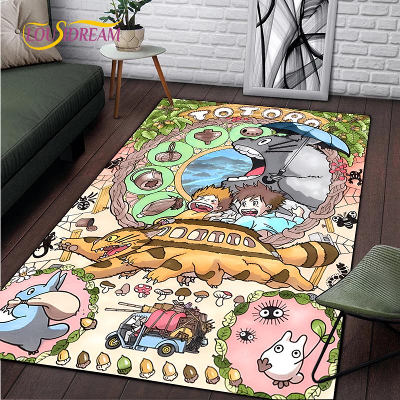 Cute Cartoon Anime Carpet for Living Room Bedroom Rug Kitchen Kids Unslip Floor Mat Birthday Gift Photography Props Tintines Rug