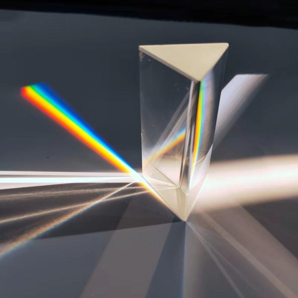 Length Size Optical Prisms Seven Color Glass Prism Refracted Light Rainbow Prisma Light Experiment