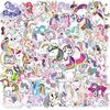 100 Cartoon Cute Unicorn Doodle Stickers Decorative Mobile Phone Case Skateboard Suitcase Waterproof Stickers