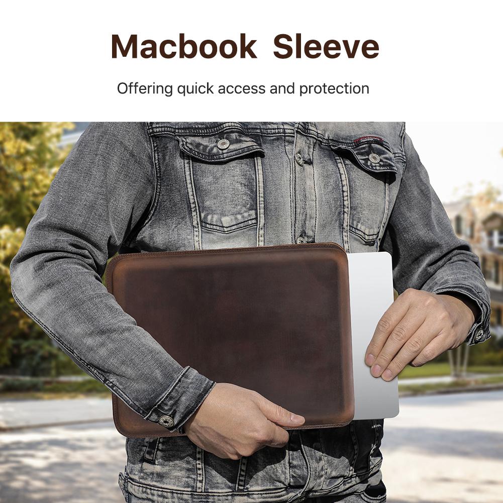 Custodia Borsa Portatile in Vera Pelle di Lusso per MacBook Air 13 M1 M2 M3 M4 Macbook Pro 14 Custodia Borsa Pro 13 pollici Pochette