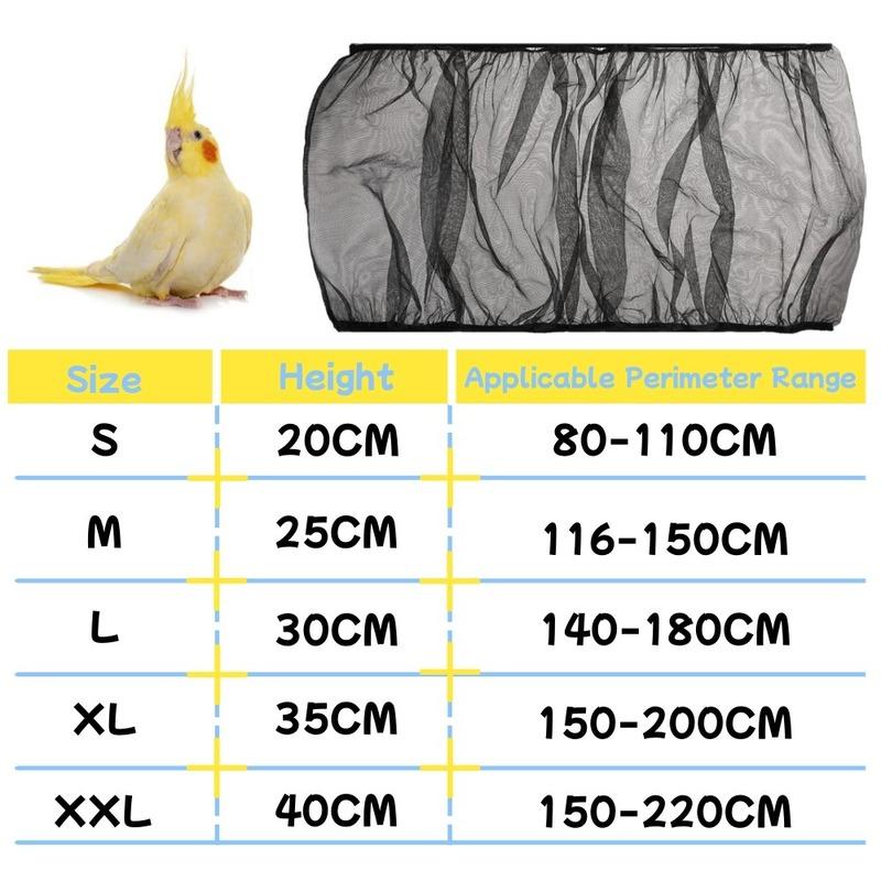 Mesh Birdcage Mesh Cover Easy To Clean Dustproof Breathable Mesh Protective Cover Birdcage Elastic Fabric Mesh Bird Accessories