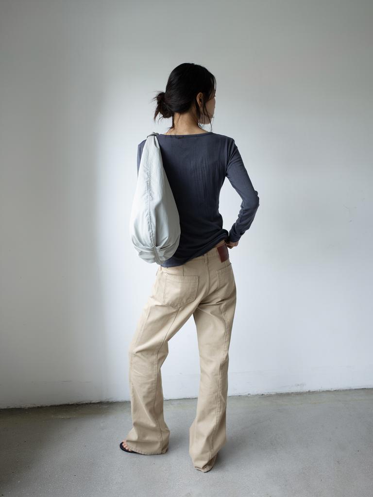 Onseuka Straight Flare Denim Pants (Honey Beige)