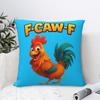 F-Caw-F Rooster Meme Pillow Cover Retro Trendy Pillow Case For Office Home Decorative Cushion Cover Square Custom Pillowcases