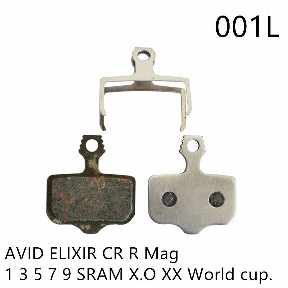 4 Pairs Lightweight Bicycle Aluminum Alloy Back Disc Brake Pads For Avid Elixir R/CR/CR-MAG/E1/3/5/7/9 Sram X0 XX CRBP001L