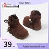 Meilade 2025 Winter Retro Non-Slip Leather Martin Boots for Girls with Soft Sole