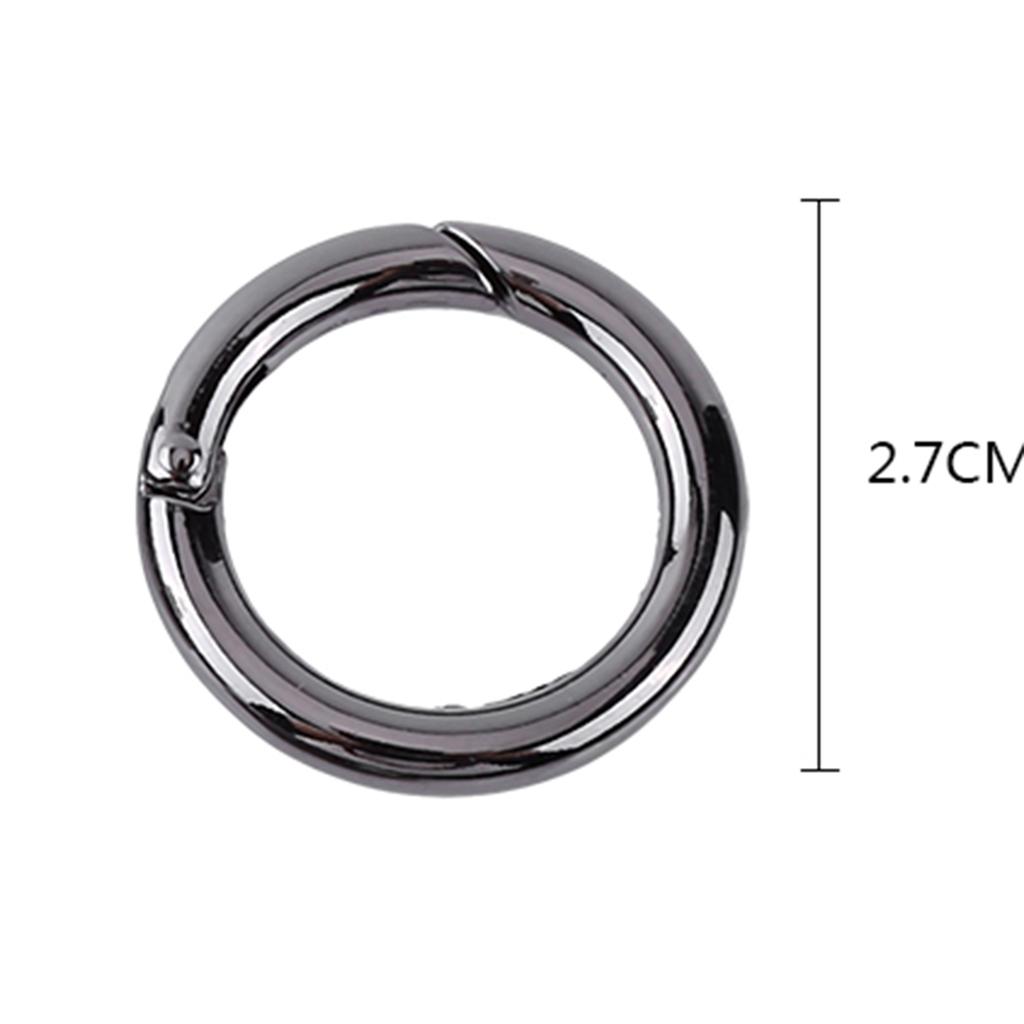 carabiner snap keychain tool locking carabiner Zinc Alloy Round Carabiner Spring Snap Clips Hook Keychain Keyring Buckle