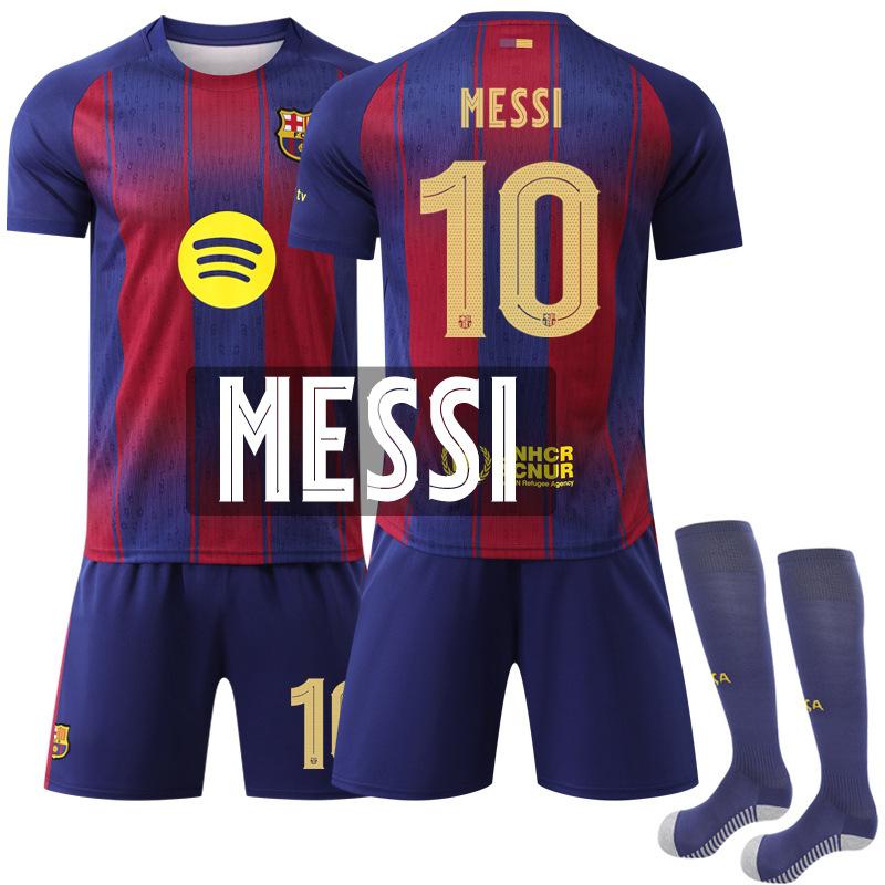 26 sezóna 10 Messi Ne. 19 Yamal dres sportovní dres Barcelona domácí Liga mistrů fotbalový dres sada